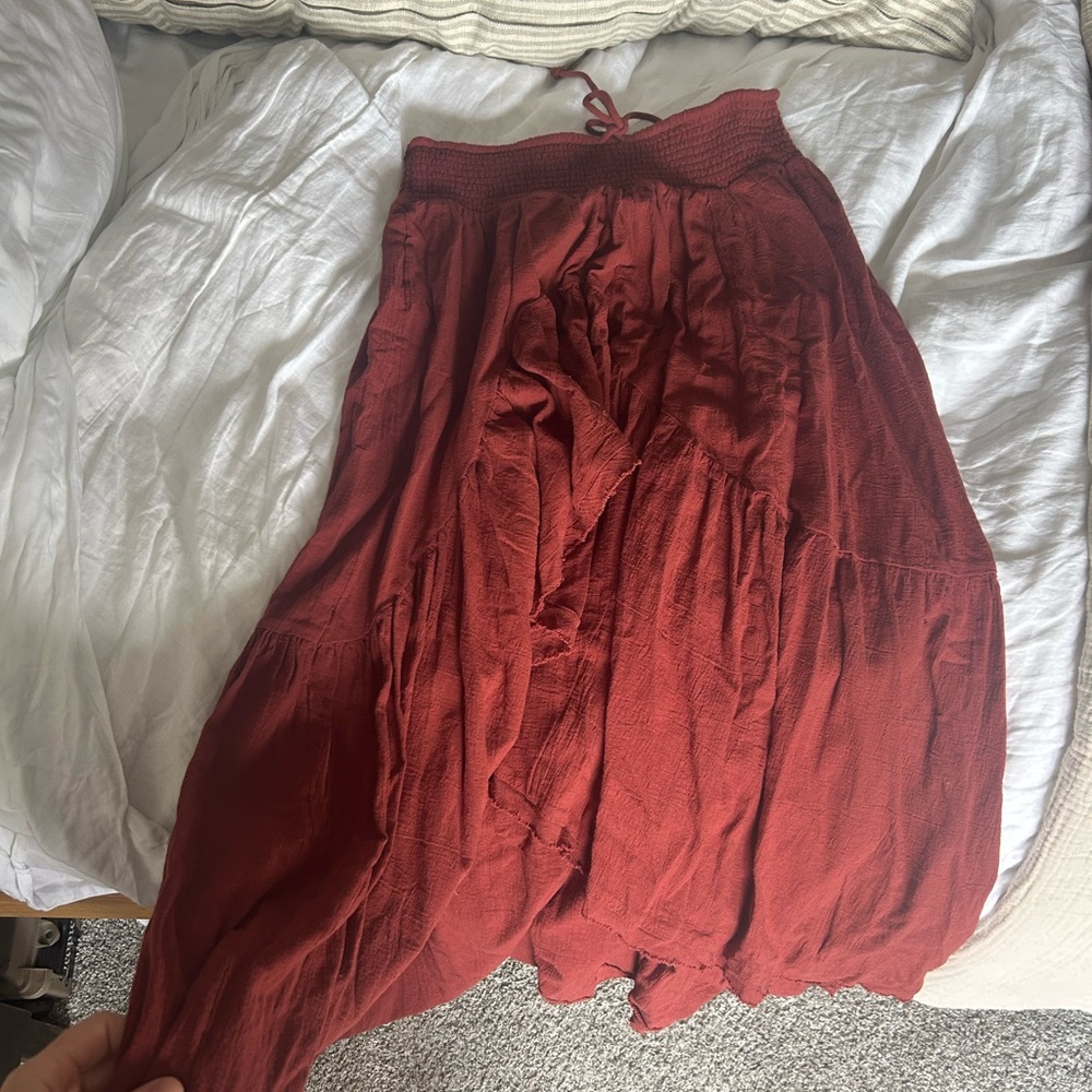 FP high low rust skirt
